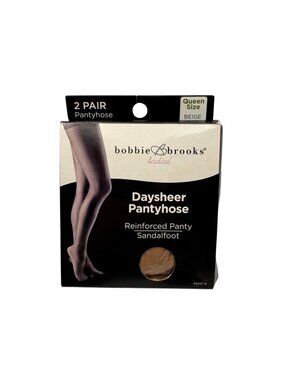 Bobbie Brooks Ladies Daysheer Pantyhose 1 Pair Queen Size Preppy Minimalist